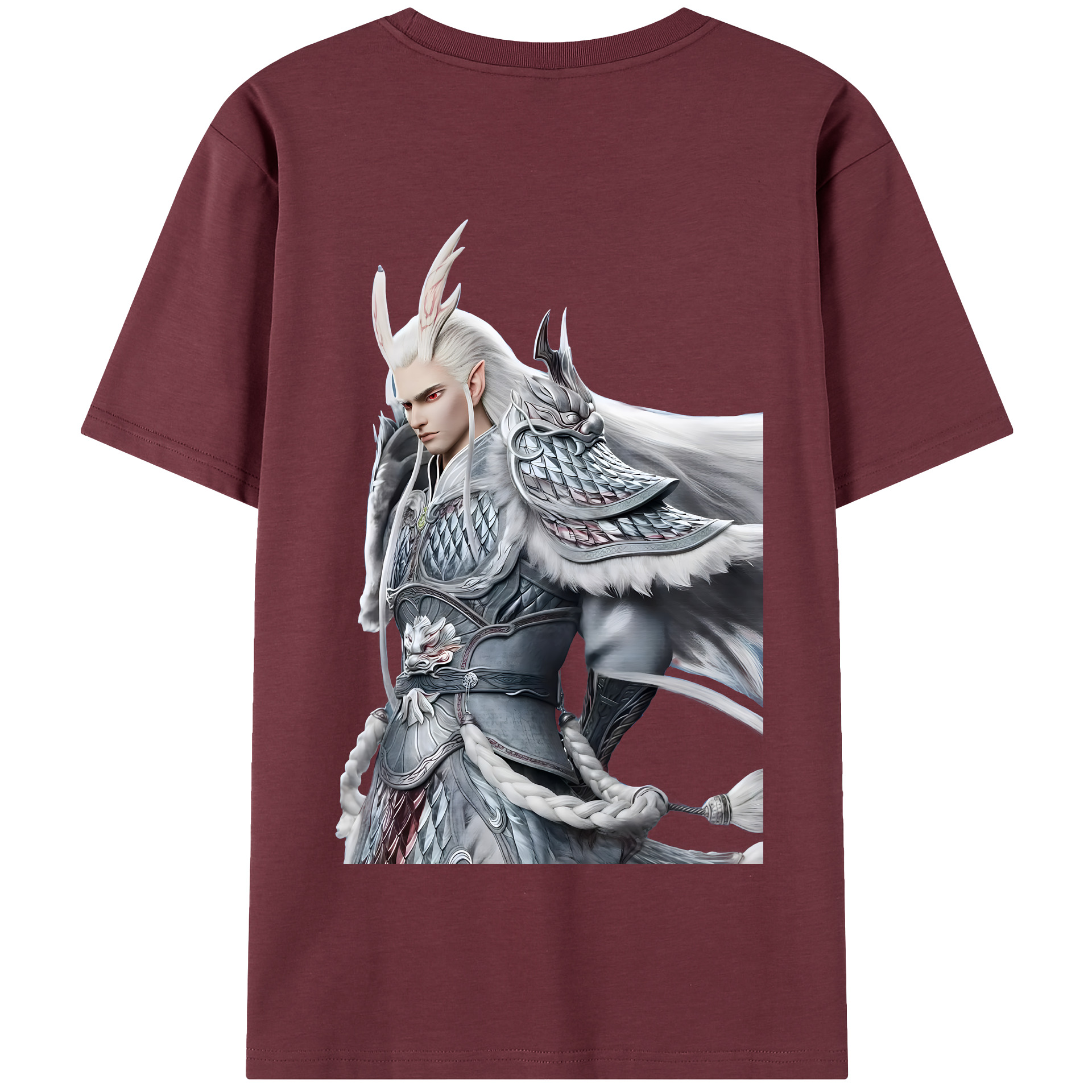 （画像用） Ne Zha 2 ナタ 魔童の大暴れ 綿100％半袖Tシャツ（背面プリント）